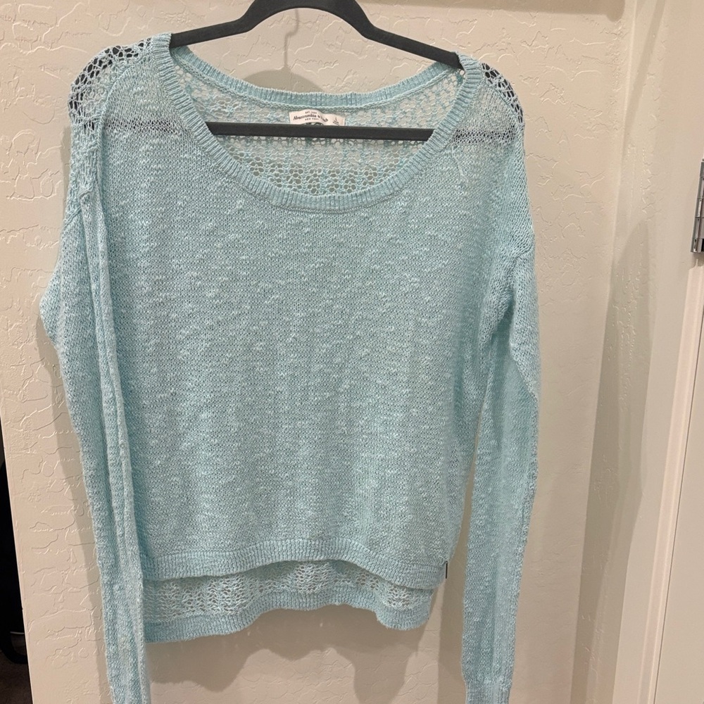 Abercrombie & Fitch Sky Blue Scoop Neck Sweater